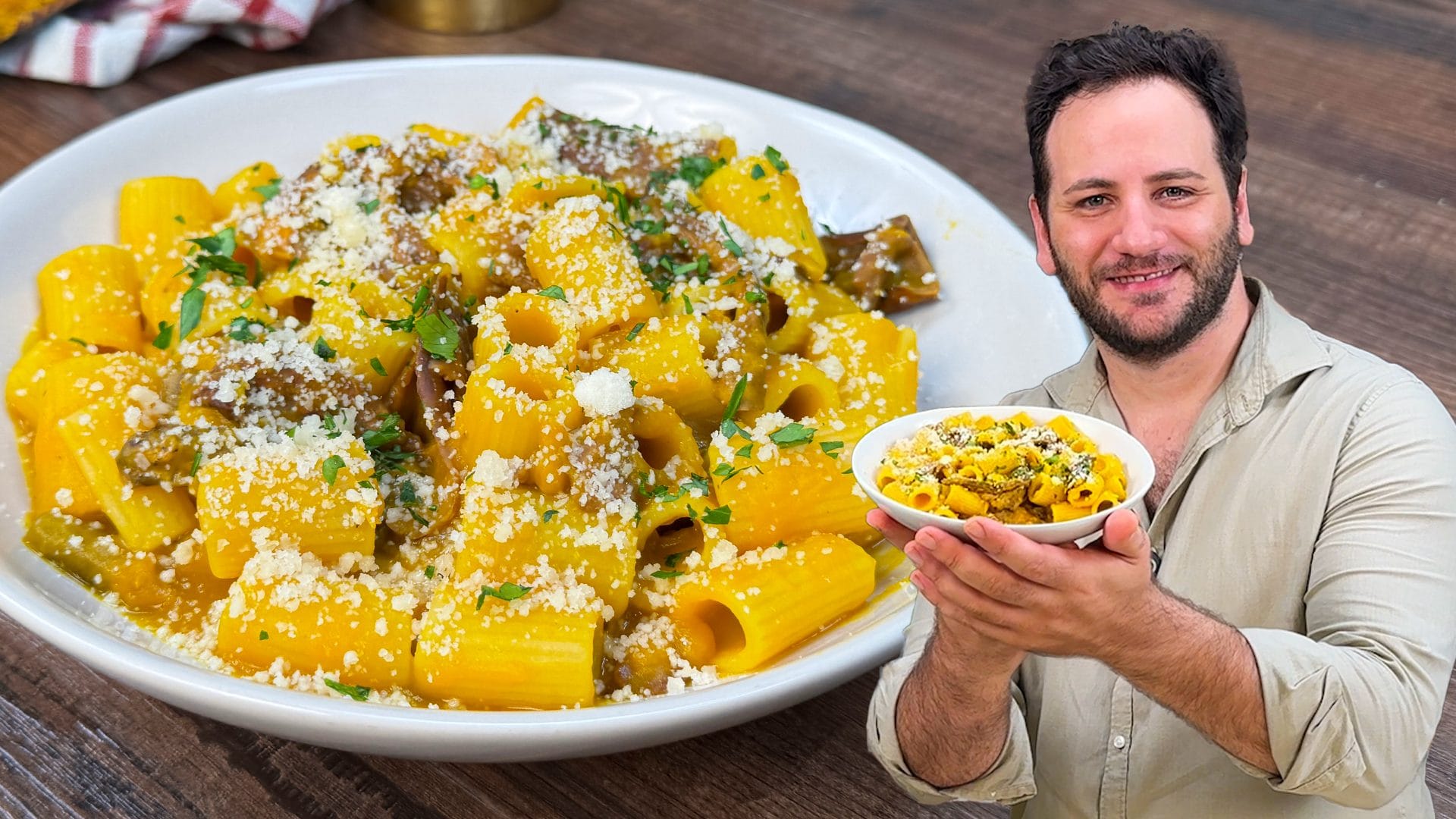 Pasta zucca e funghi: la ricetta del primo autunnale cremoso e profumato