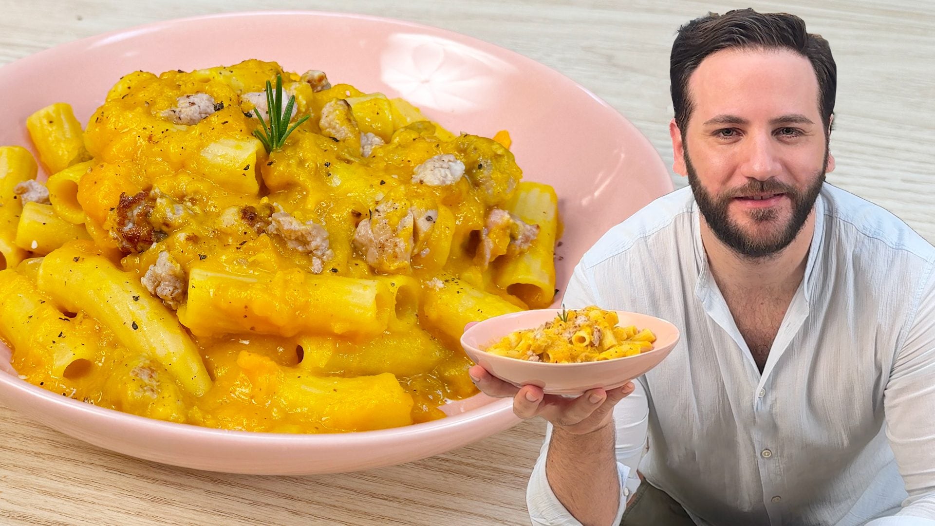 Pasta zucca e salsiccia