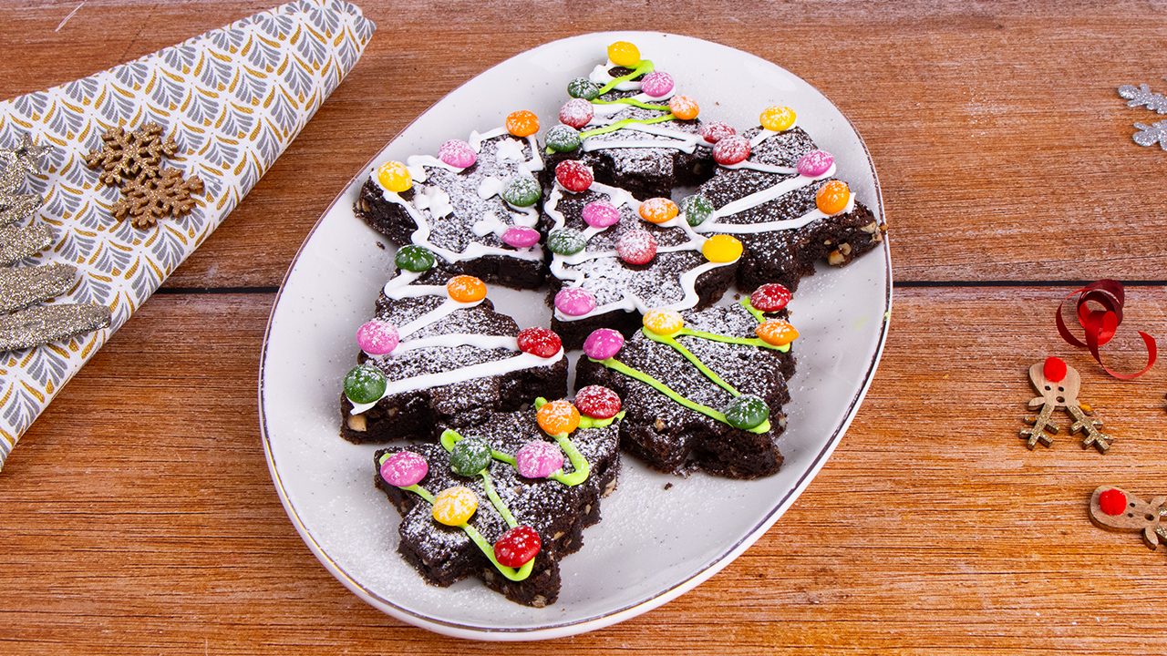 Alberi di Natale brownies