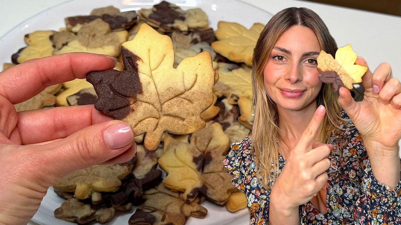 Biscotti foglie d'autunno