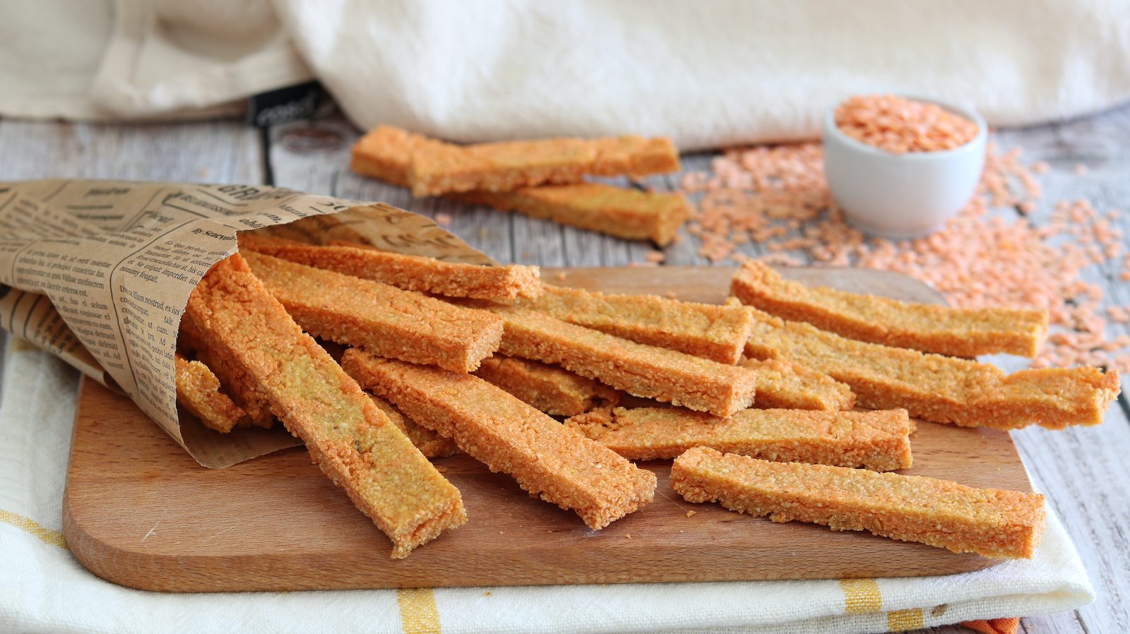 Stick di lenticchie: la ricetta dello snack croccante e saporito