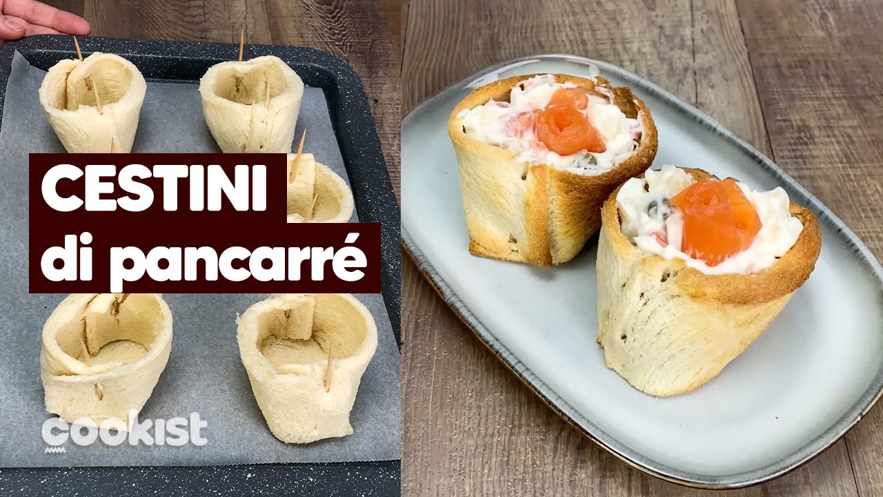 Cestini di pancarrè: la ricetta dell'antipasto veloce senza pirottini