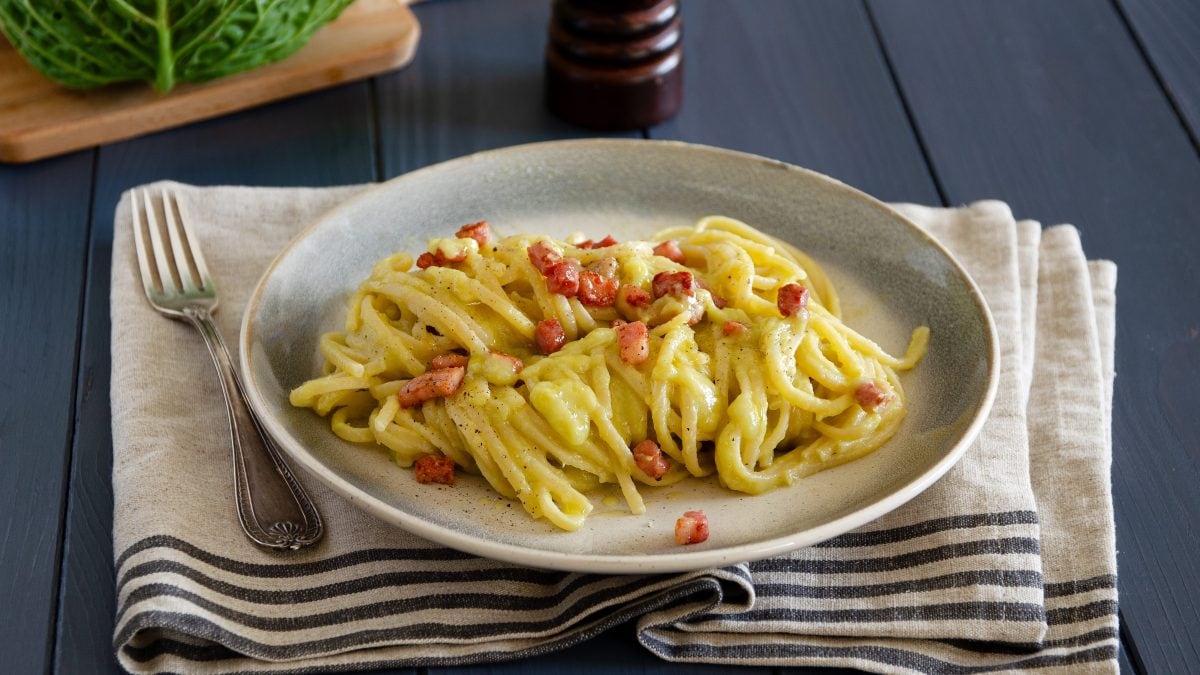 Pasta verza e pancetta