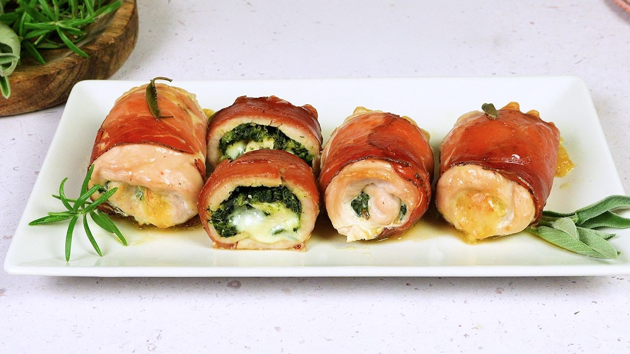 Involtini di pollo e speck