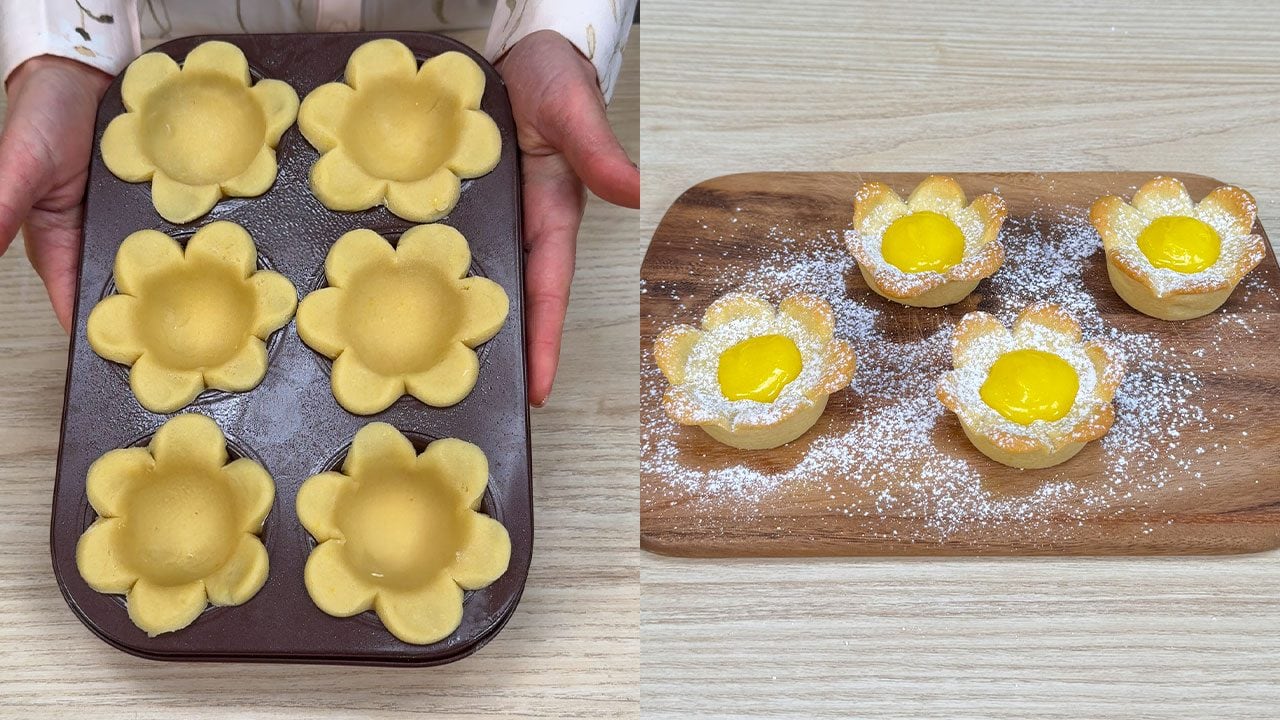 Fiorellini di pasta frolla con lemon curd: la ricetta dei dolcetti facili e sfiziosi