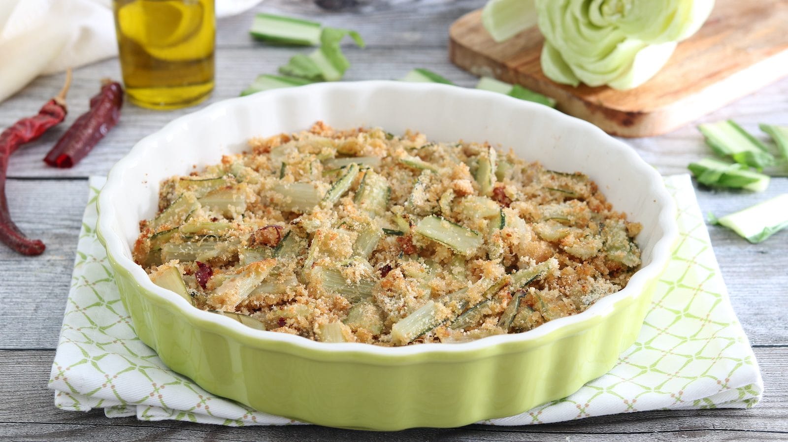 Cicoria gratinata al forno