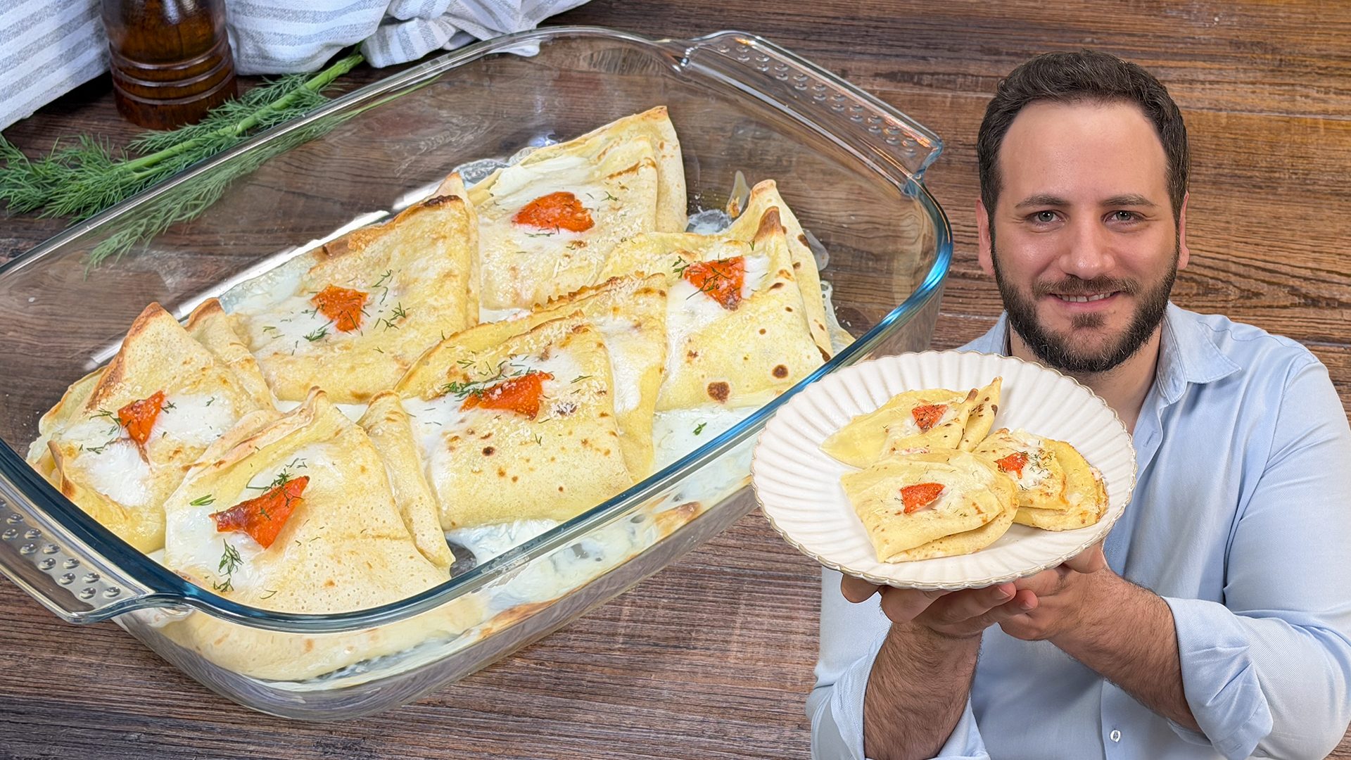Crespelle al salmone: la ricetta con salmone affumicato e besciamella