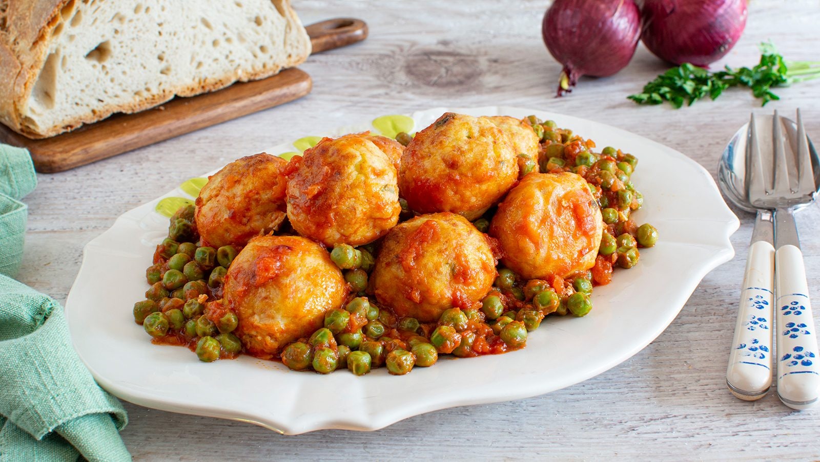 Morbidoni in salsa di piselli di Persegani