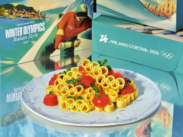 Olimpiadi di Milano-Cortina: i cerchi olimpici diventano un formato (esclusivo) di pasta