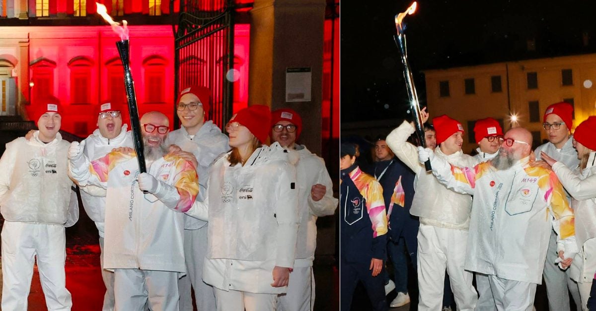 Nico Acampora di PizzAut fra i tedofori dei Giochi olimpici invernali Milano-Cortina 2026