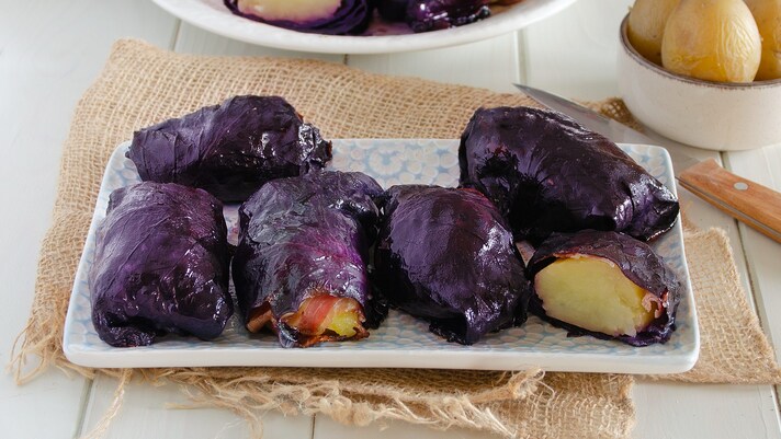 Involtini di cavolo rosso