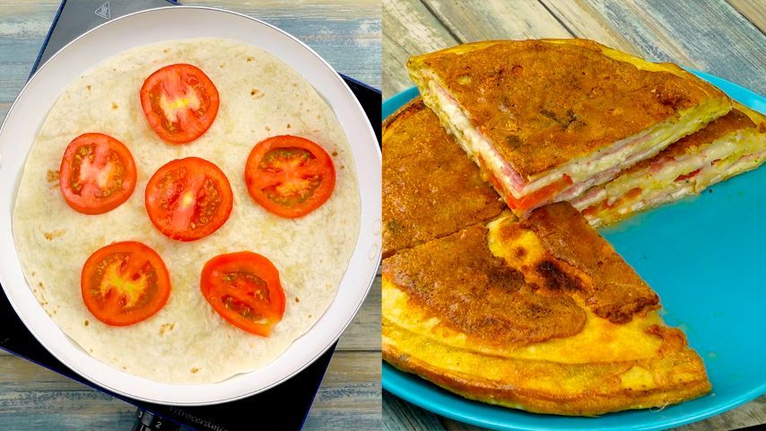 Frittata di piadina ripiena: la ricetta della pietanza veloce per una cena sfiziosa e saporita