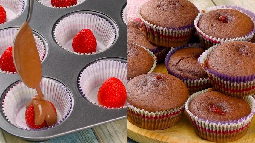 Muffin cioccolato e fragole: la ricetta dei dolcetti deliziosi per la primavera