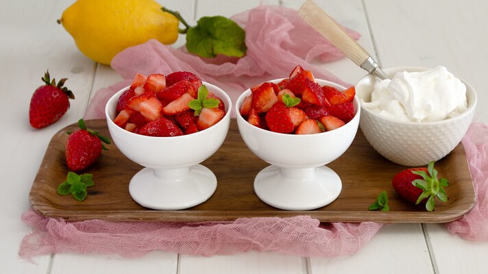 Macedonia di fragole