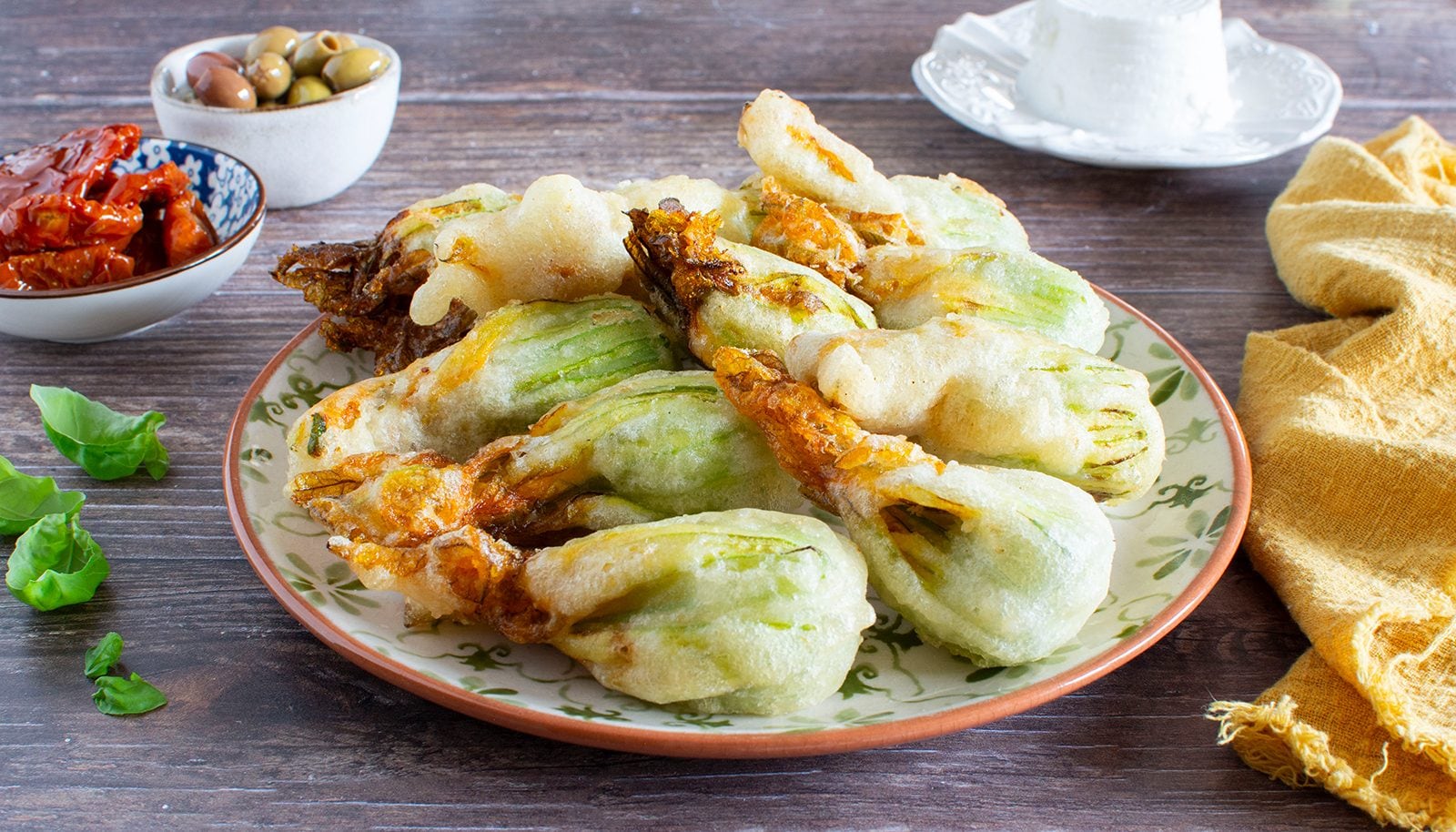 Fiori di zucca ripieni di Cannavacciuolo