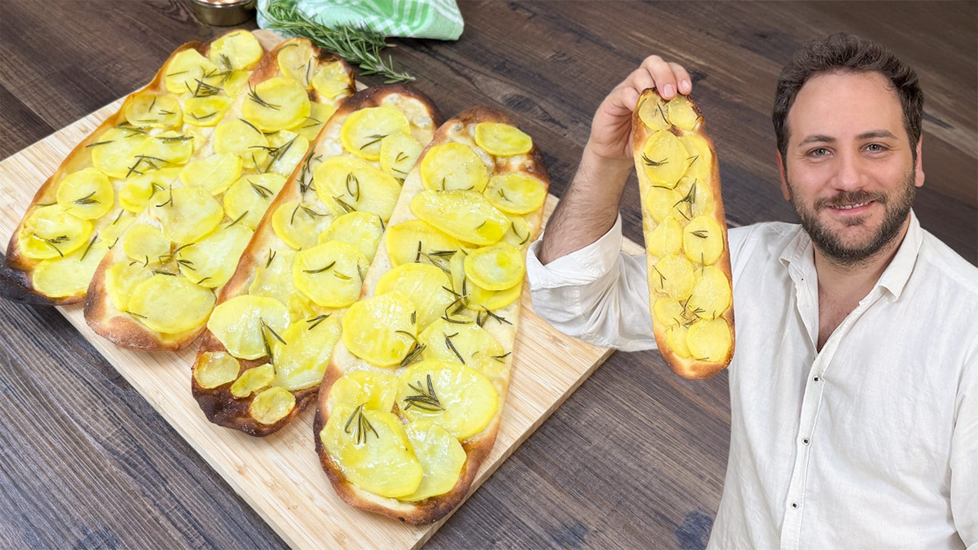 Lingue di pizza con patate