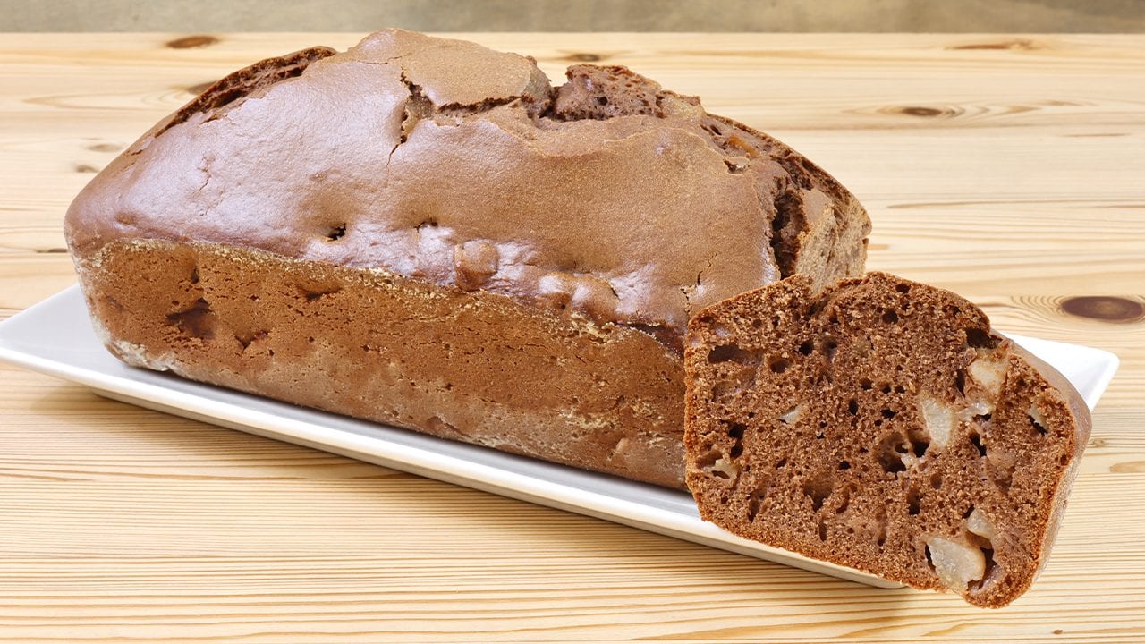Plumcake pere e cioccolato