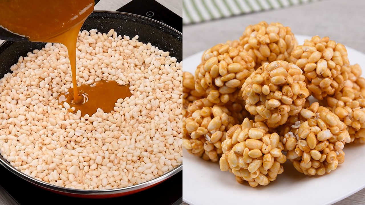 Tartufini riso soffiato e caramello: la ricetta dei dolcetti veloci con 3 ingredienti