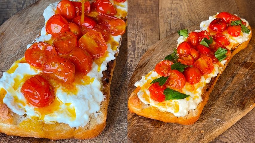 Crostino con burrata e pomodorini: la ricetta dell'antipasto sfizioso e stuzzicante
