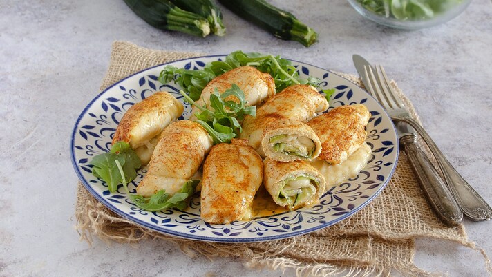 Involtini di pollo zucchine e formaggio