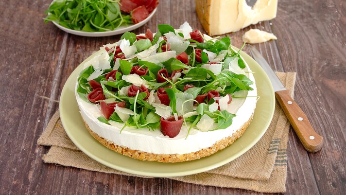 Cheesecake salata bresaola e rucola