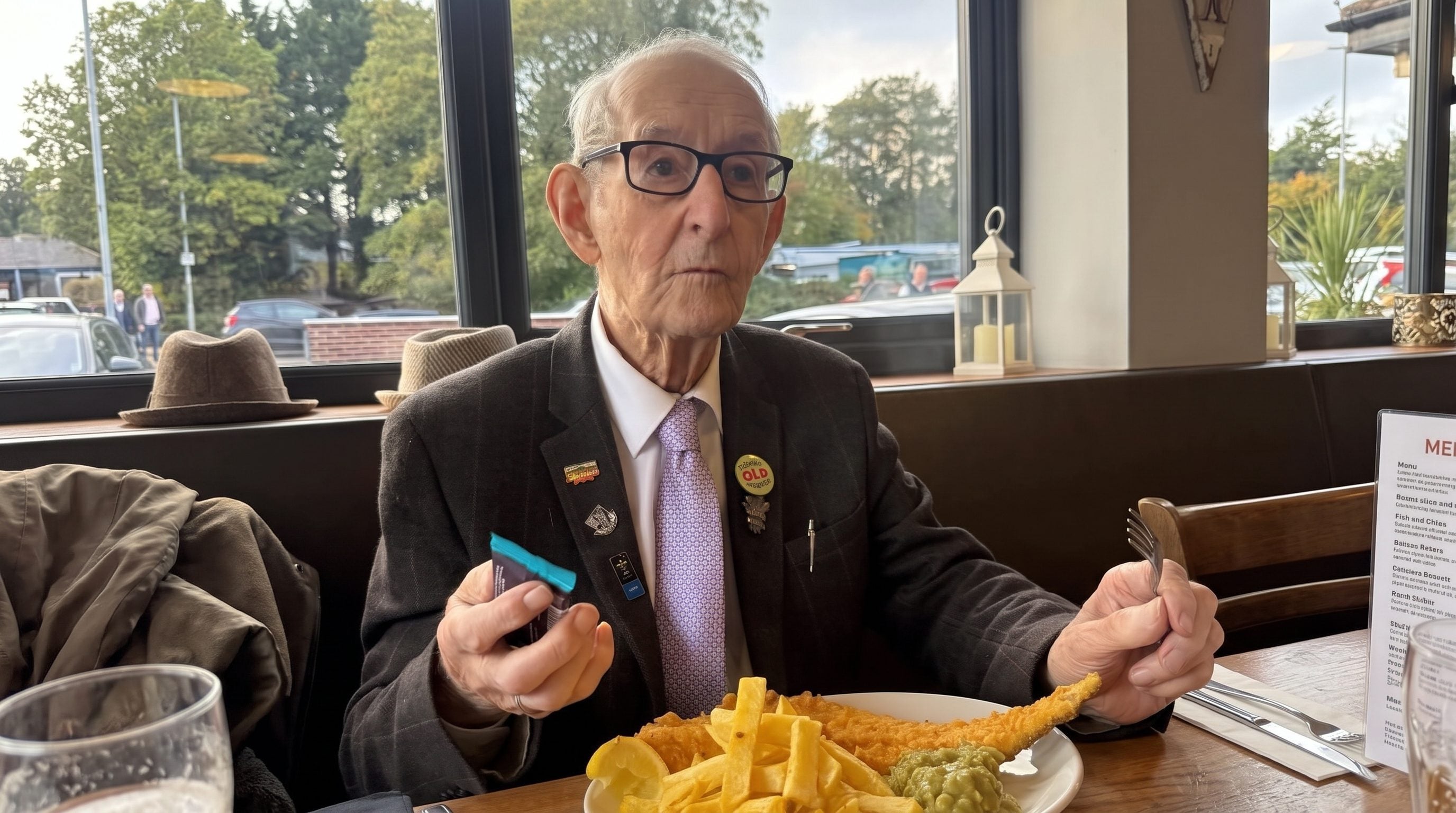 Il segreto per arrivare a 107 anni? Per questo nonno gallese è tutto nel fish and chips