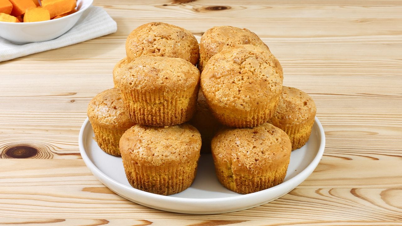 Muffin alla zucca dolci: la ricetta con cuore fondente di cioccolato