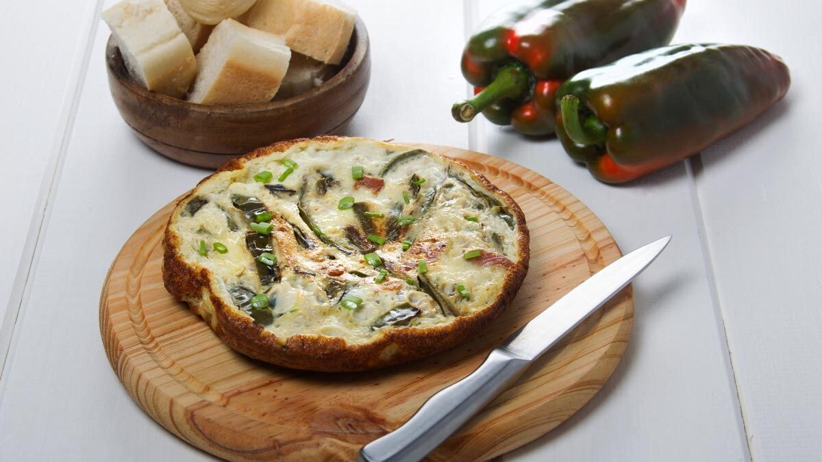green chile frittata