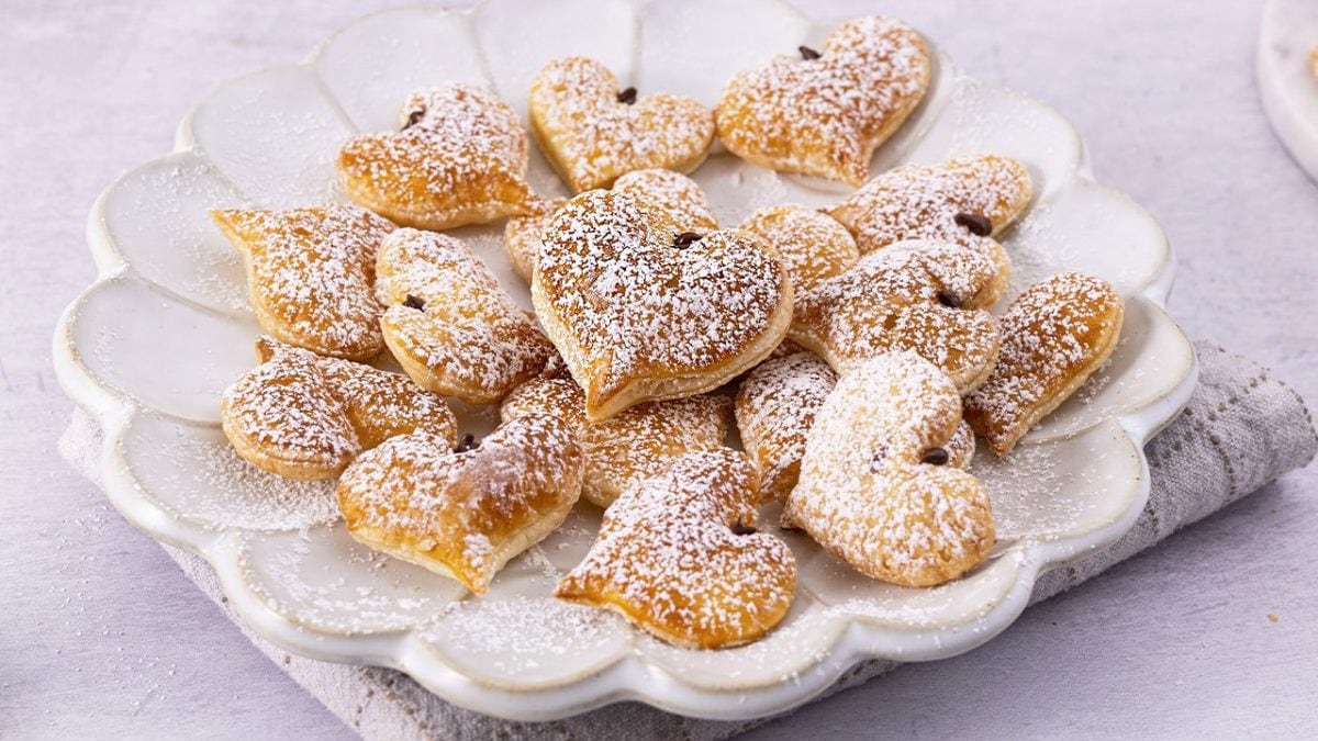 Flaky Puff Pastry Hearts