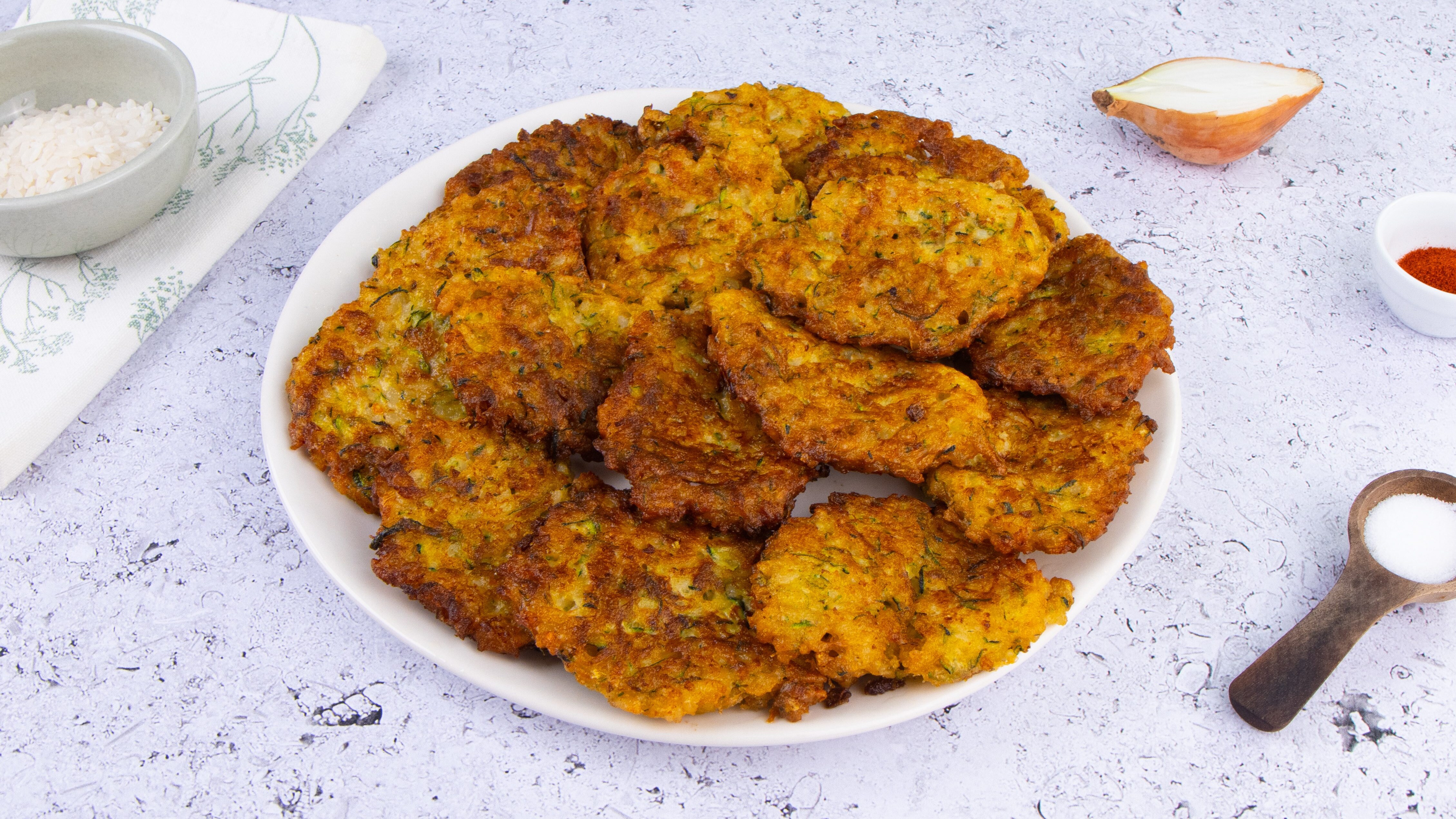 zucchini and rice fritters