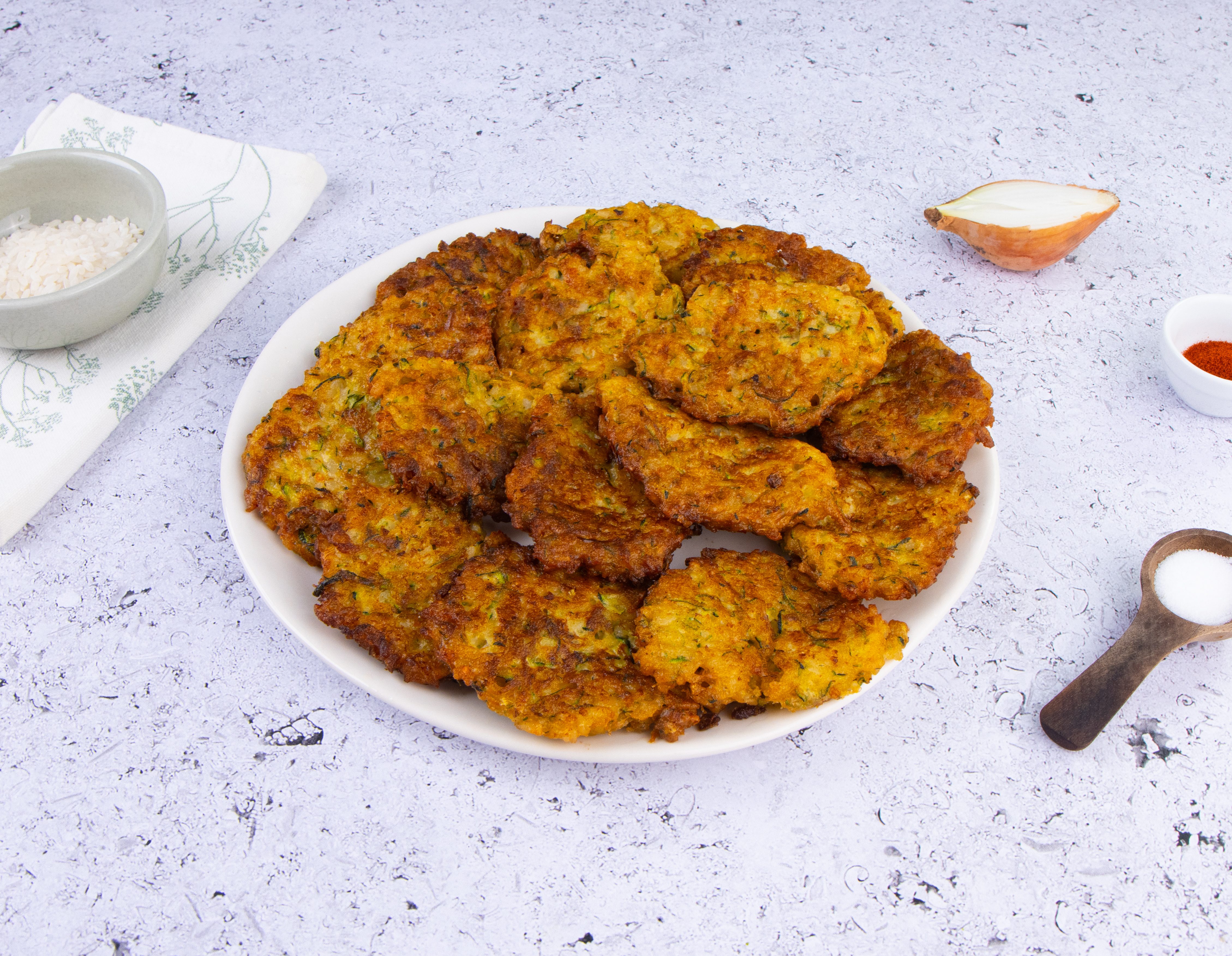 zucchini and rice fritters