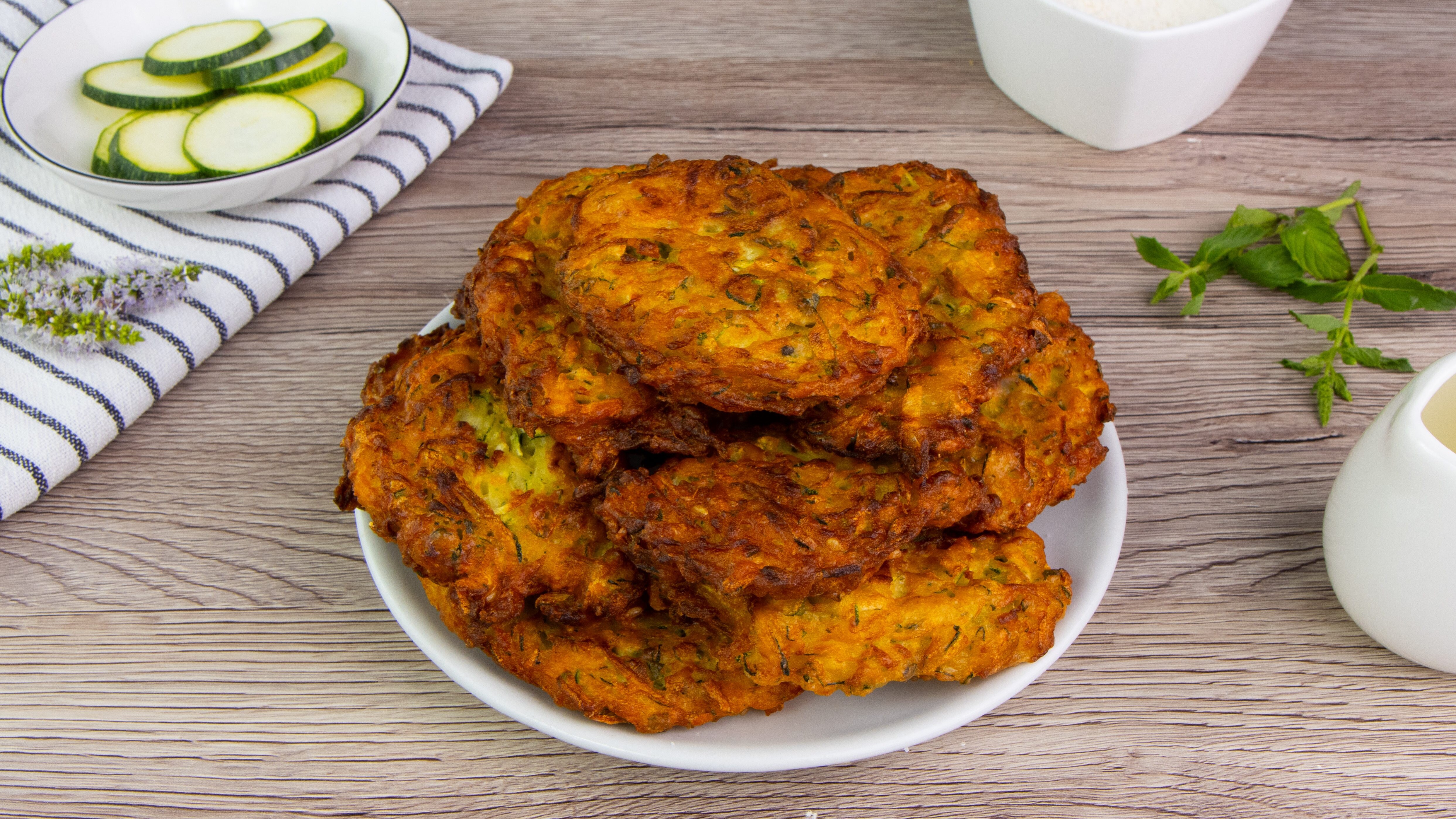 zucchini and mint fritters