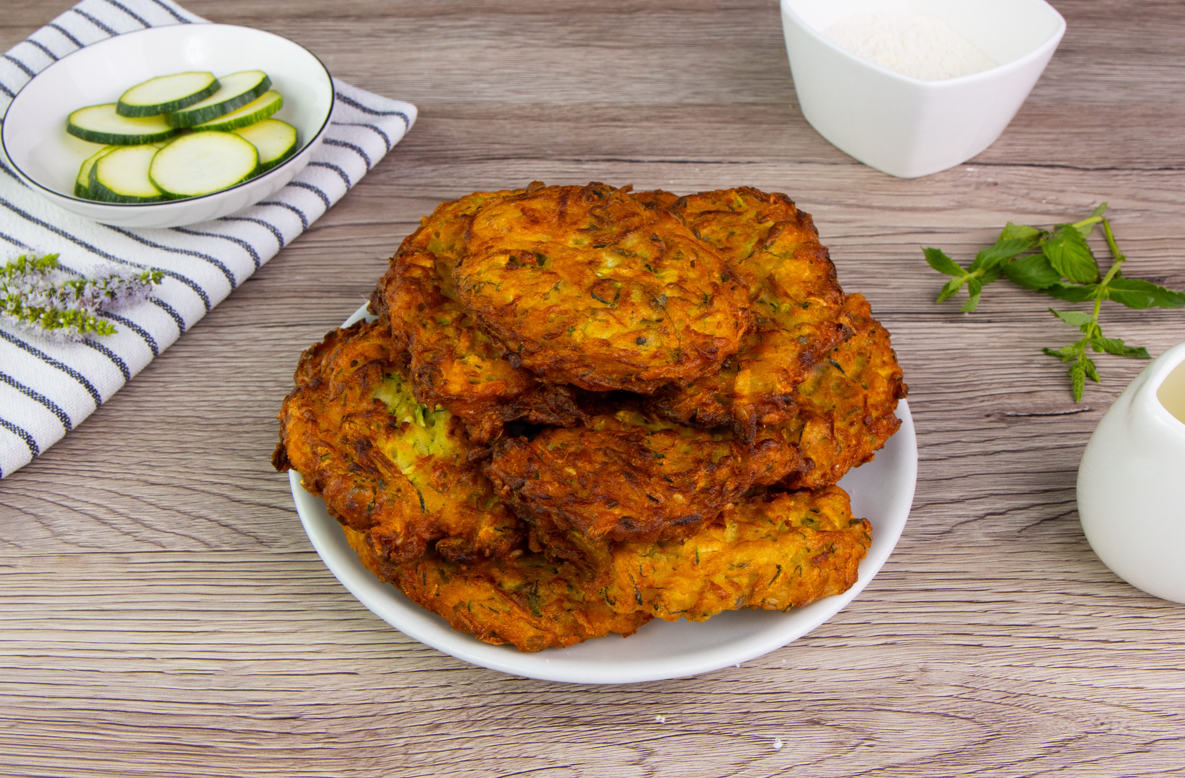 zucchini and mint fritters